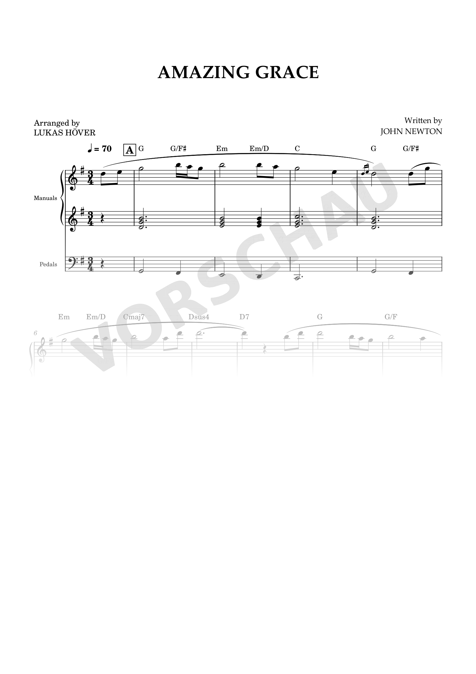 Notenseite 1 von 2 aus Amazing Grace