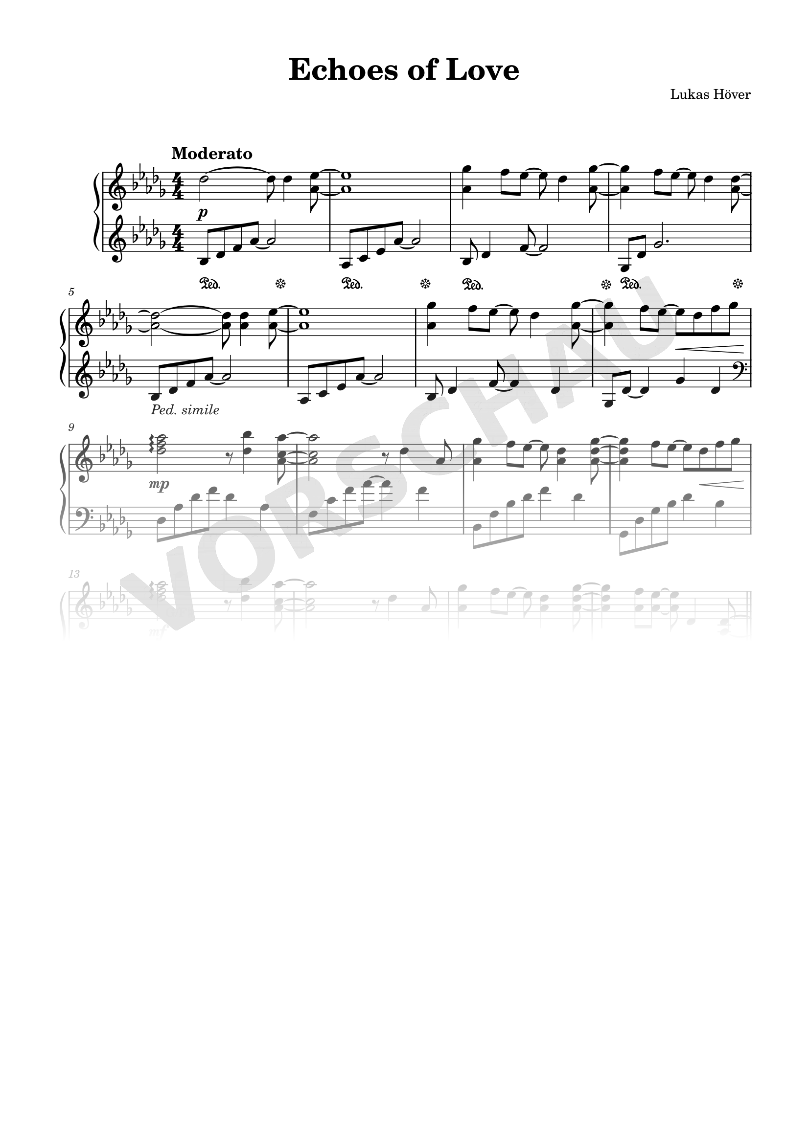Notenseite 1 von 2 aus Echoes of Love