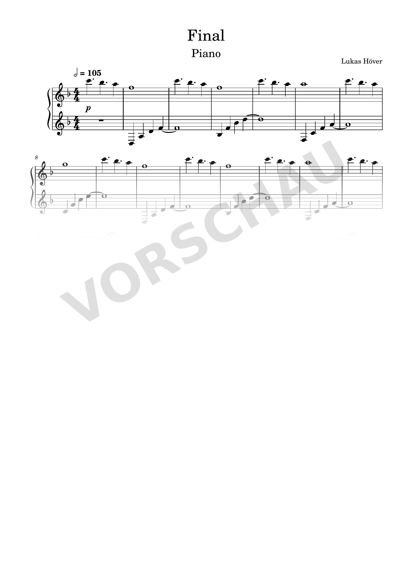 Notenseite 1 von 2 aus Final
