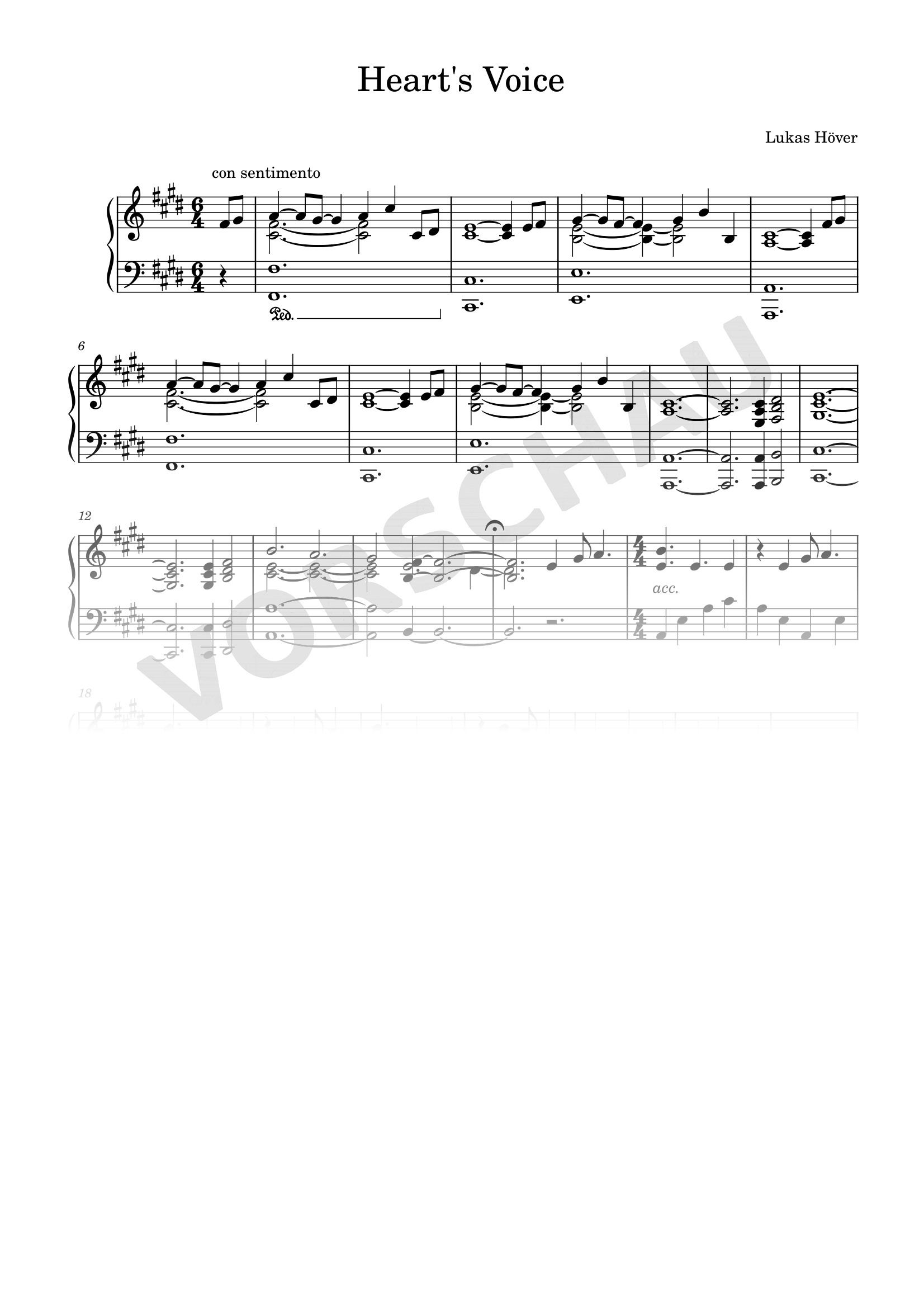 Notenseite 1 von 2 aus Heart's Voice