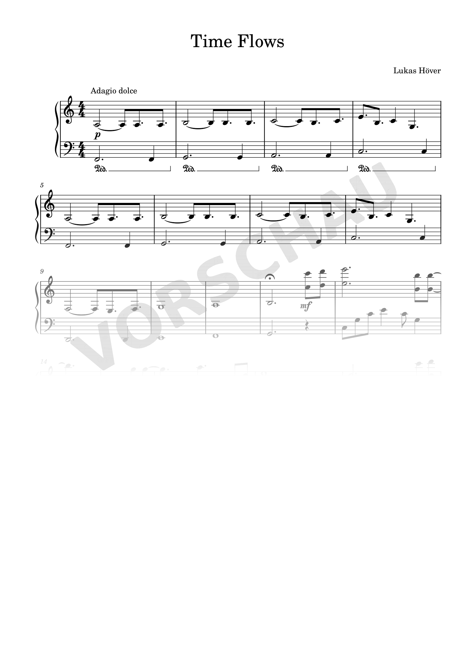 Notenseite 1 von 2 aus Time Flows