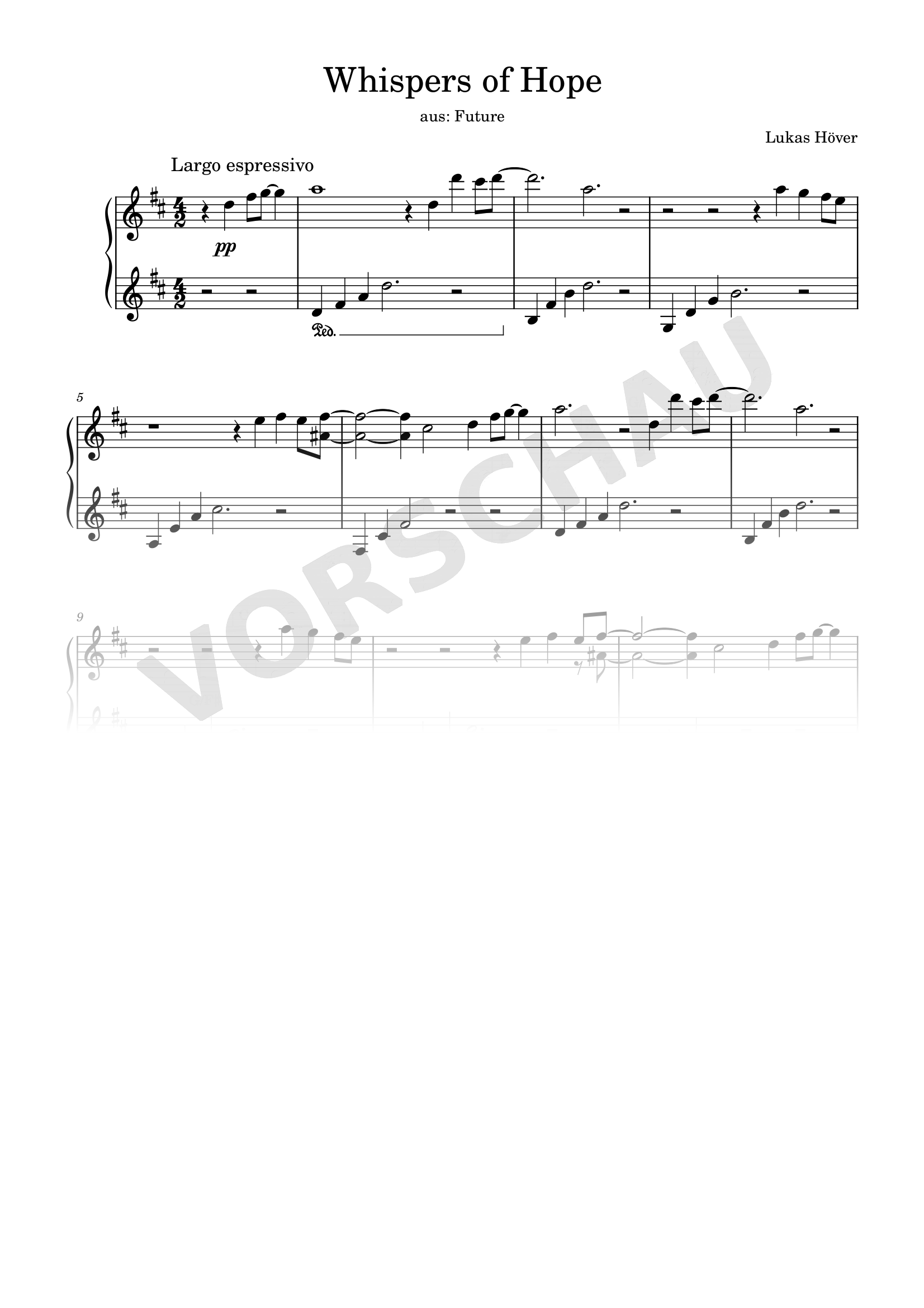 Notenseite 1 von 2 aus Whispers of Hope